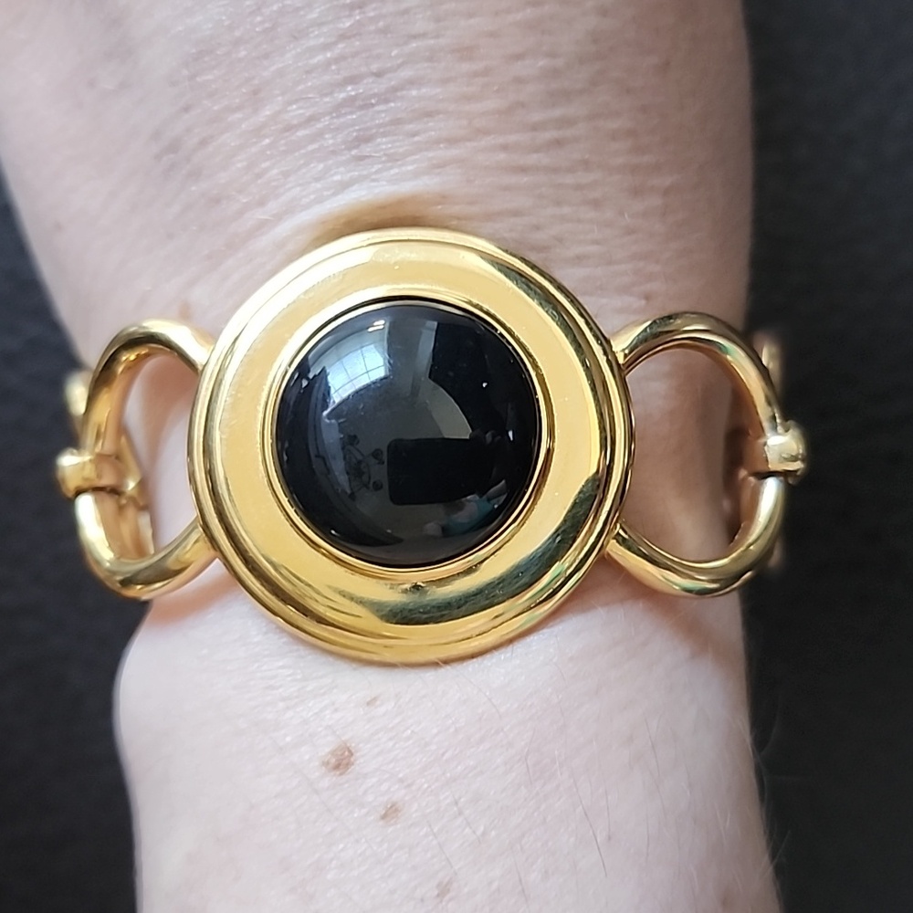 VTG Monet Gold and Black Women's Bracelet - Picture 8 of 8
